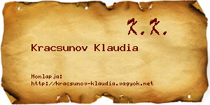 Kracsunov Klaudia névjegykártya